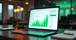 Painel com comparação de CRMs integrados ao WhatsApp em tela de notebook