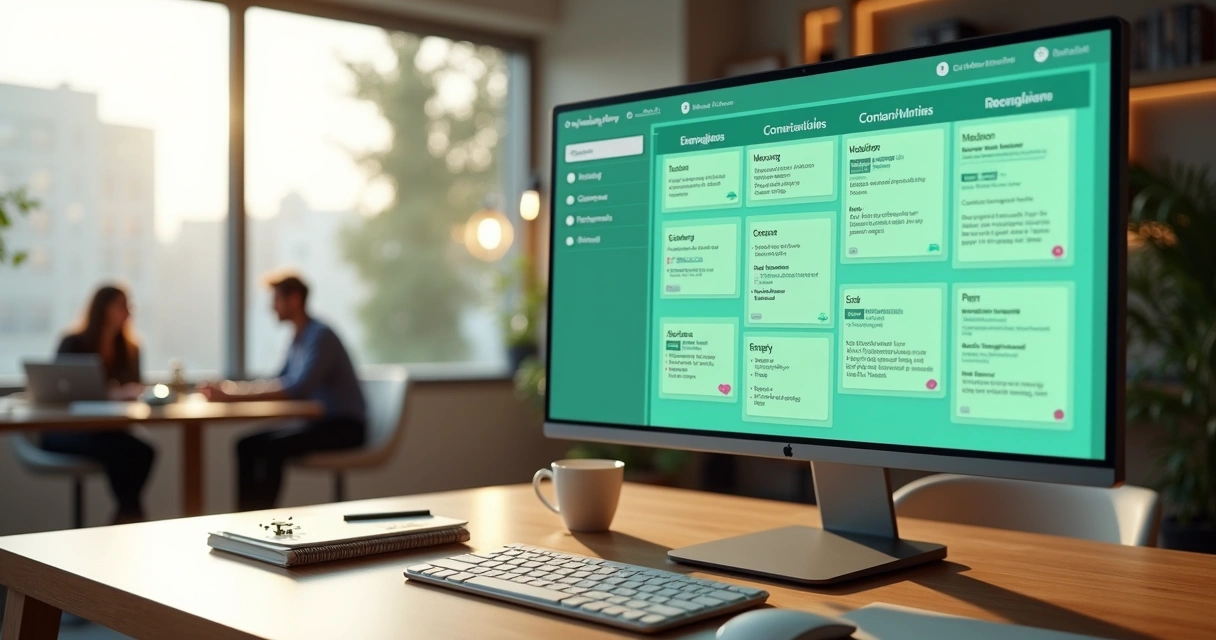 Painel de CRM conectado ao WhatsApp com funil de vendas organizado em tela ampla